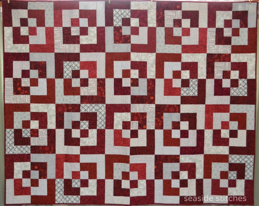 Garnet and Gray quilt from Seaside Stitches